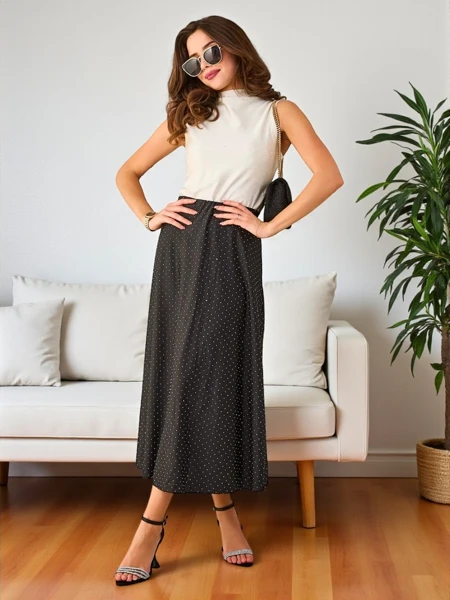 Royalfashion Kvinnbur midifornið