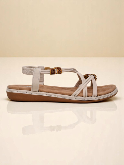 Royalfashion Aelia beežid ökoloogilisest nahast naiste sandaalid