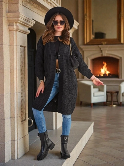 Royalfashion Women's knit cardigan