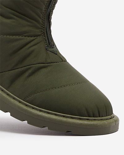 Темно-зеленые женские сапоги a'la snow boots Tirigga- Footwear