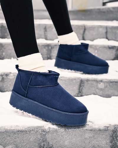 Royalfashion Navy blue short women's boots a'la snow boots Teritsi
