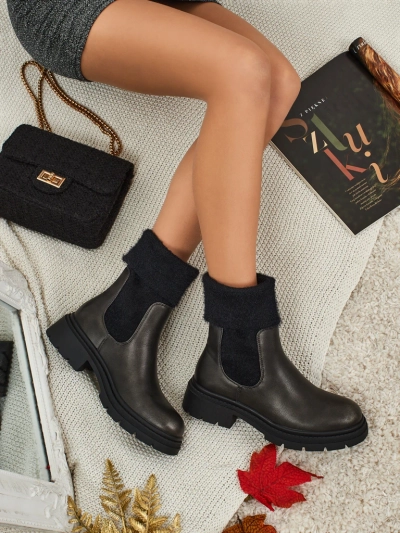 Naiste öko-nahast karvase voodriga saapad Kesy