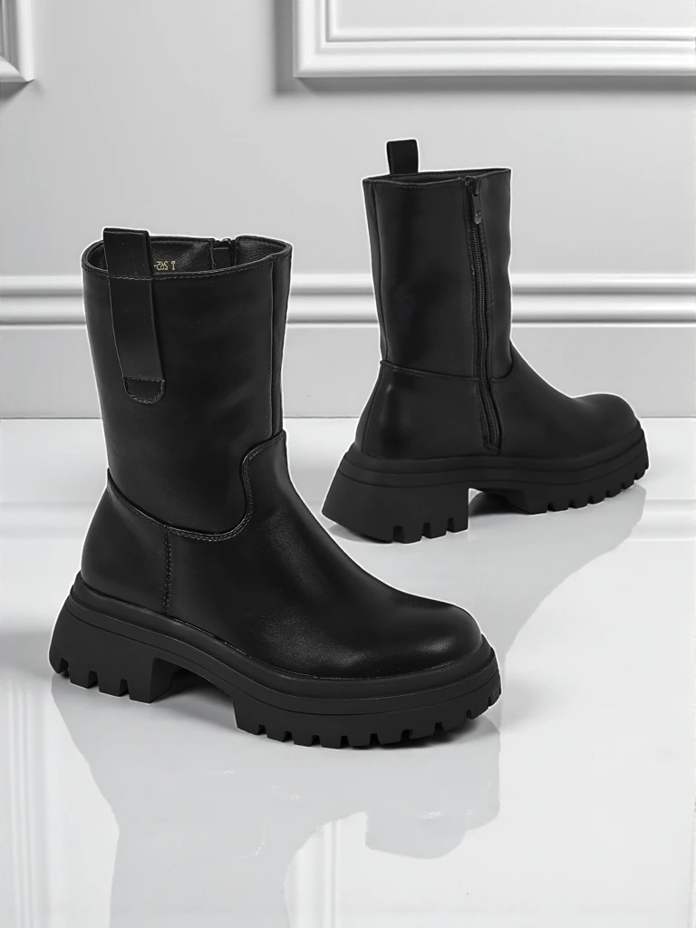 Kõrgemad öko-nahast naiste poolsaapad Scarlet Mist