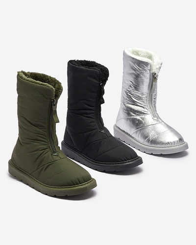 Темно-зеленые женские сапоги a'la snow boots Tirigga- Footwear