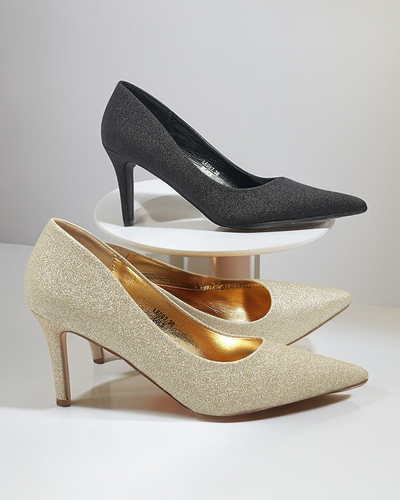 Royalfashion Naiste stilettpumbad glitteriga Matomliso