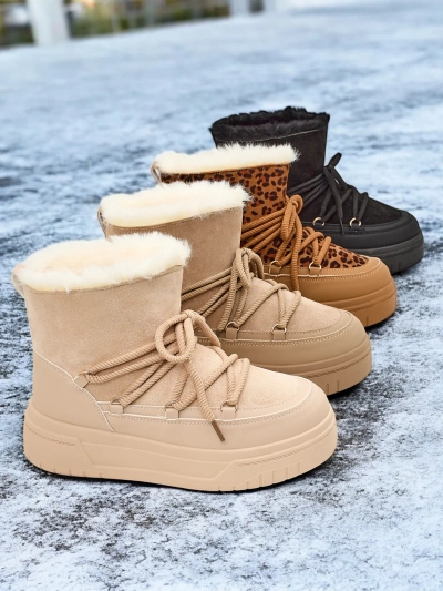 Royalfashion Womelek lace-up snow boots Moniuc