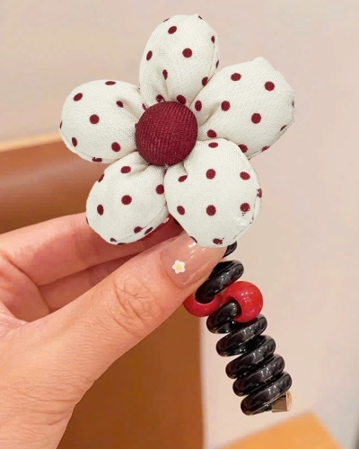 Royalfashion Juuksekumm spiraal väikese lillega Blossom Coil