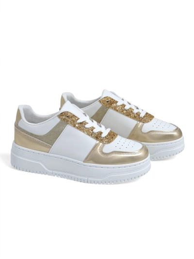 Bella Glamour Gold Women's Sneakers
