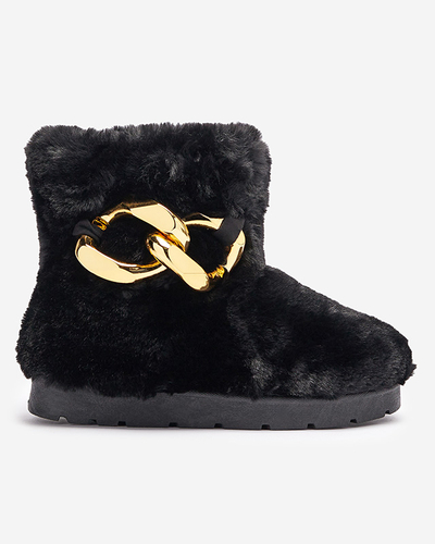 Royalfashion Black women's a'la snow boots with fur Sattopa