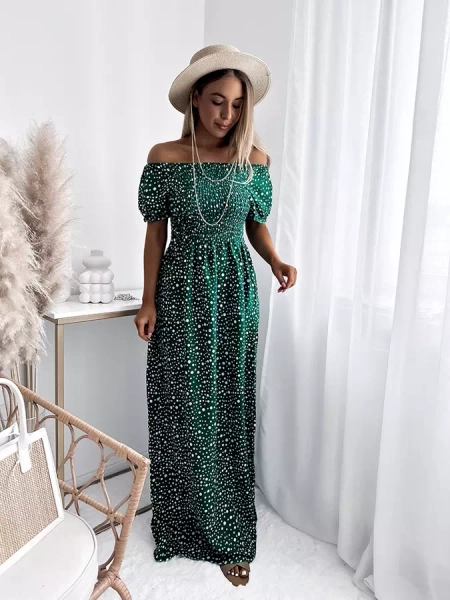 Roheline naiste maxikleit hernestest- Rõivad