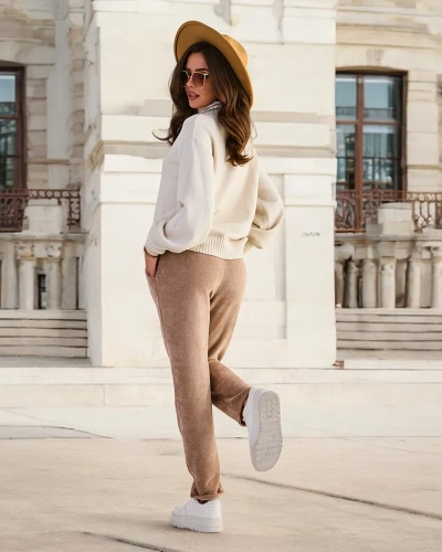 Royalfashion Simple women's corduroy-like trousers