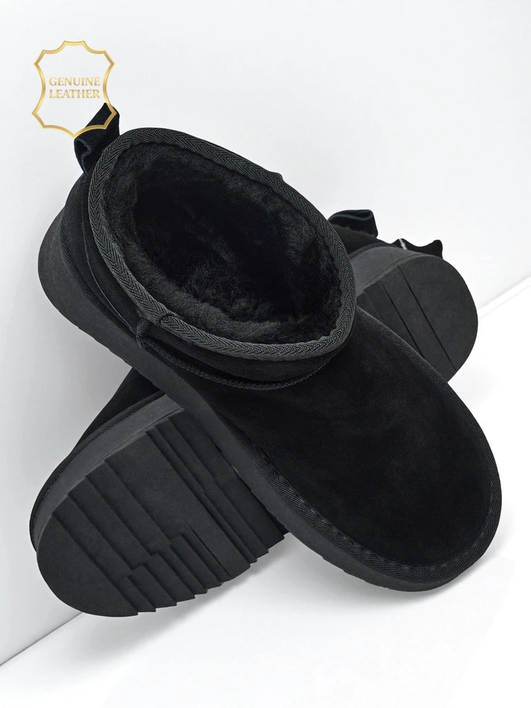 Lühikesed naturaalsest nahast naiste a'la saapad Elunara