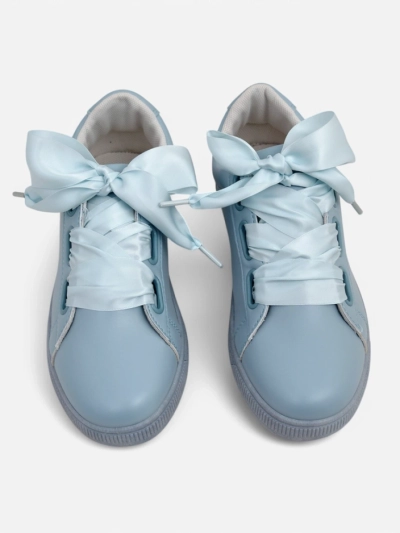 Royalfashion Women's eco-leather sneakers with decorative laces Etti