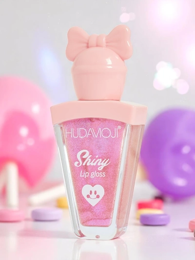 Блеск для губ с блестками, цвет светло-розовый