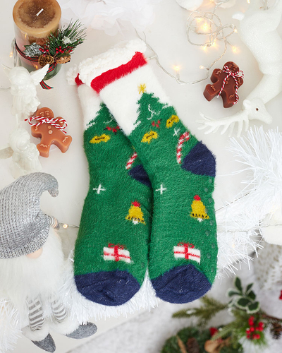Royalfashion Warmed Christmas Green Naiste sokid