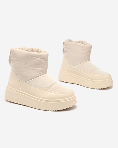 Royalfashion Beige Maderta women's slip-on snow boots