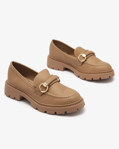 Royalfashion Women's moccasins in light brown Desise