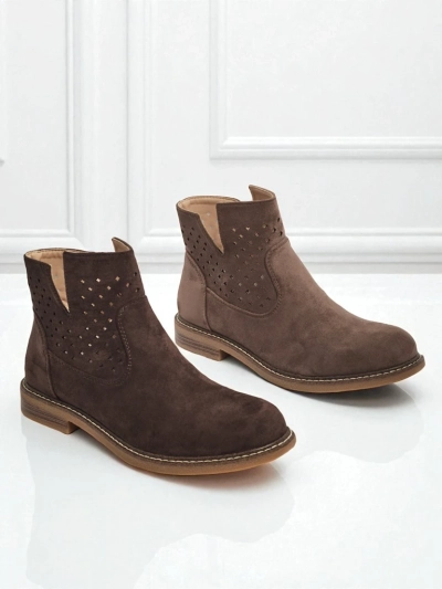 Women's Natural Leather Ankle Boots Rito