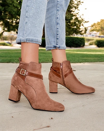 Royalfashion Kvinnor chunky heel ankle boots Eloron