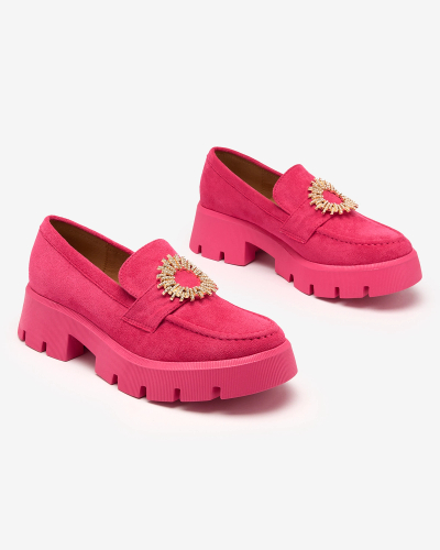 Royalfashion Fuchsia women's eco suede moccasins Likoki