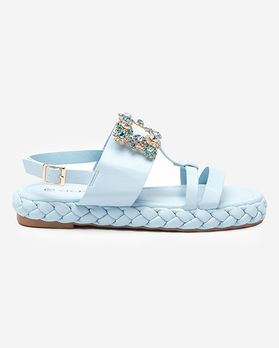 OUTLET Naiste sinised sandaalid dekoratiivse Govy-Footwear pandlaga