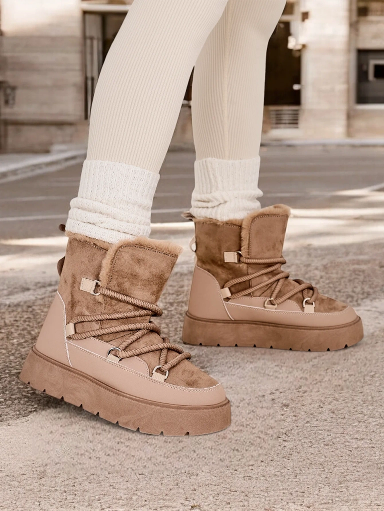 Royalfashion Women's Lace-up Snow Boots Liloz