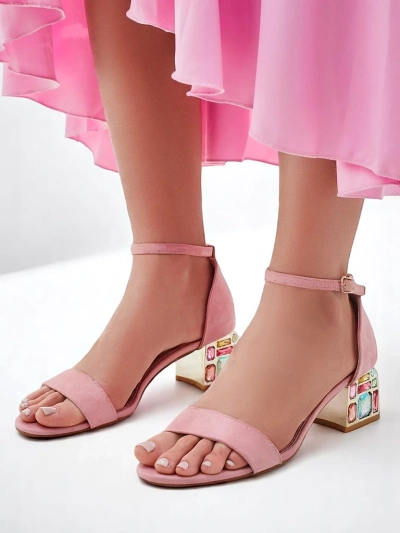 Royalfashion Women's sandals with decorative heel Ballou