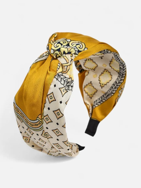 Royalfashion Women's Scarf-Style Headband with Elegant Print