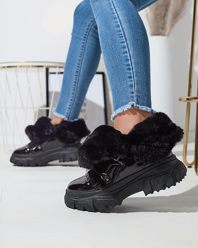 Mustad naiste pitsiga lumesaapad Fentes- Jalatsid