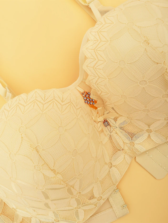 Женский бюстгальтер Royalfashion с кружевом, с подкладкой