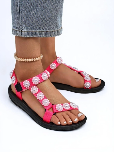 Livia Rosa Sandals – Comfortable Royalfashion Women's Sandals with Pearl Rhinestones