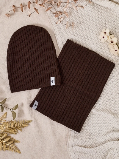 Royalfashion Winter set universal - beanie hat with neck gaiter