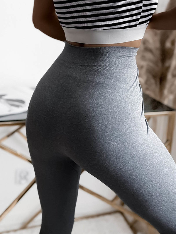 Women's leggings in light gray- Clothing