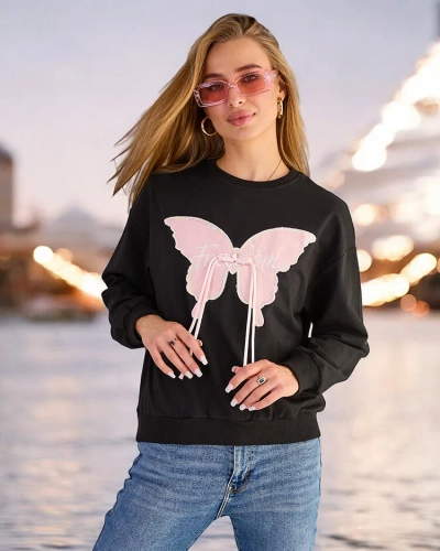 Royalfashion Women's Cotton Thin Print Sweatshirt