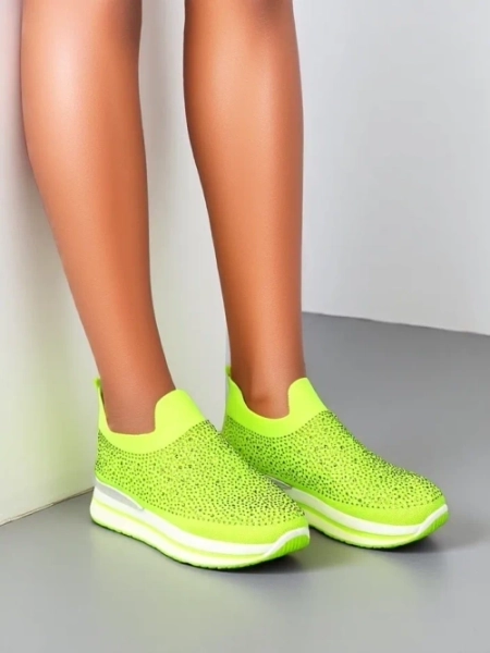 Royalfashion Naiste libisevad kangast spordijalatsid, millel on rhinestones Adeq