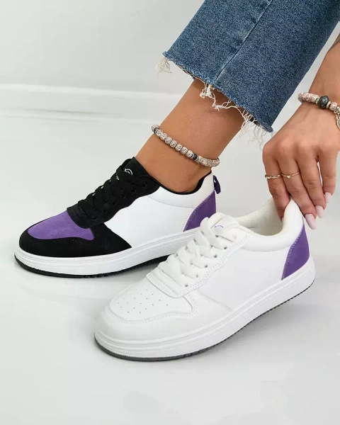 Royalfashion White and purple Colorburst Classics sports shoes