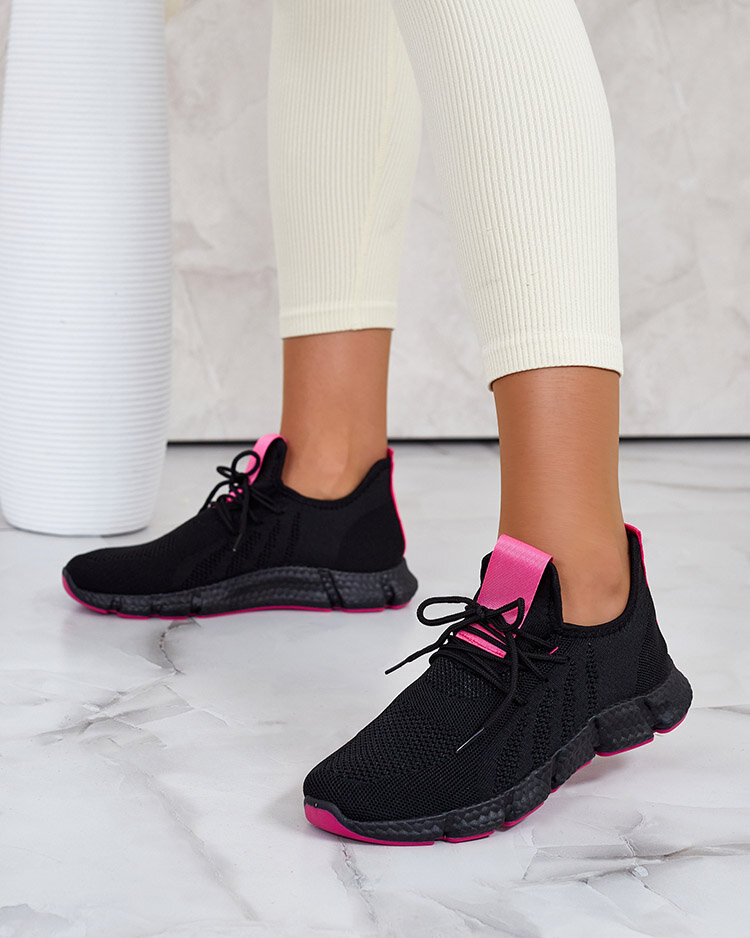 Black and fuchsia women's sports shoes Bommgi - Footwear