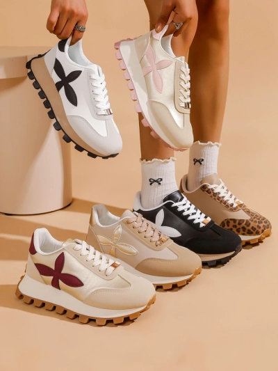 Royalfashion Women's sporty sneakers on a thicker sole Aloqa