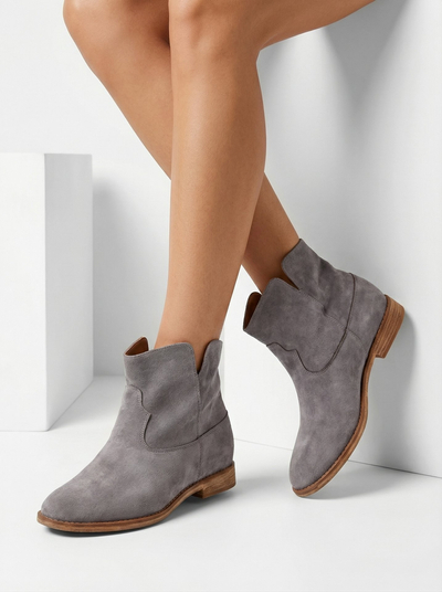 Royalfashion Kowboy-style ankle boots on a covered wedge Bluestone