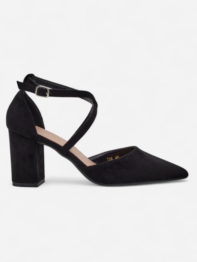 Женские туфли‑лодочки Royalfashion из экозамши с ремешками Kanastru