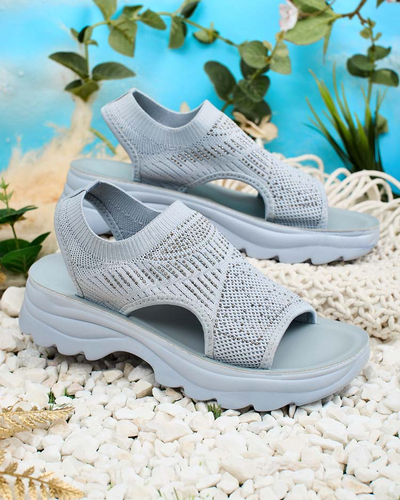 Royalfashion Women's sandals with upper and zirconia Alebin