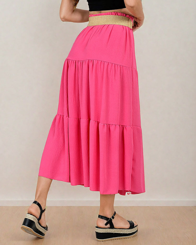 Royalfashion Женская юбка-миди с поясом