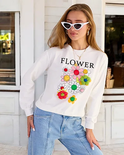 Royalfashion Naiste puuvillane õhukese printiga dressipluus