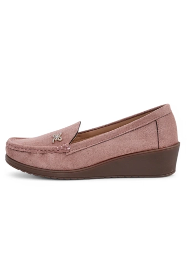 Royalfashion Women's moccasins on a low wedge Lomman