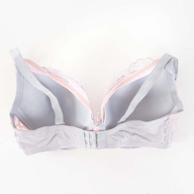 Gray and pink lace bra - Underwear