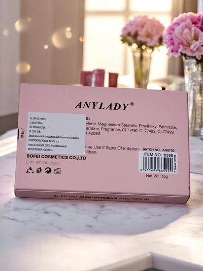 ANYLADY Палетка из 15 теней для век с глиттером и матовым финишем Ruby Glamour