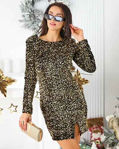 Royalfashion Naiste mini kleit sädelustega