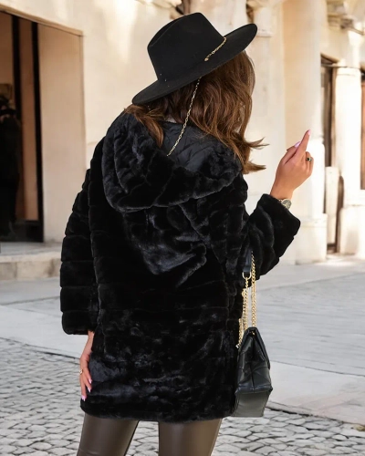 Royalfashion Must karusnahast naiste mantel