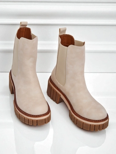 Amber Walk Ankle Boots with Block Heels Made of Eco Nubuck