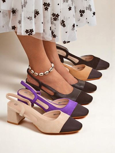 Royalfashion Женские туфли-лодочки на низком каблуке с декоративным носком Eleganzo